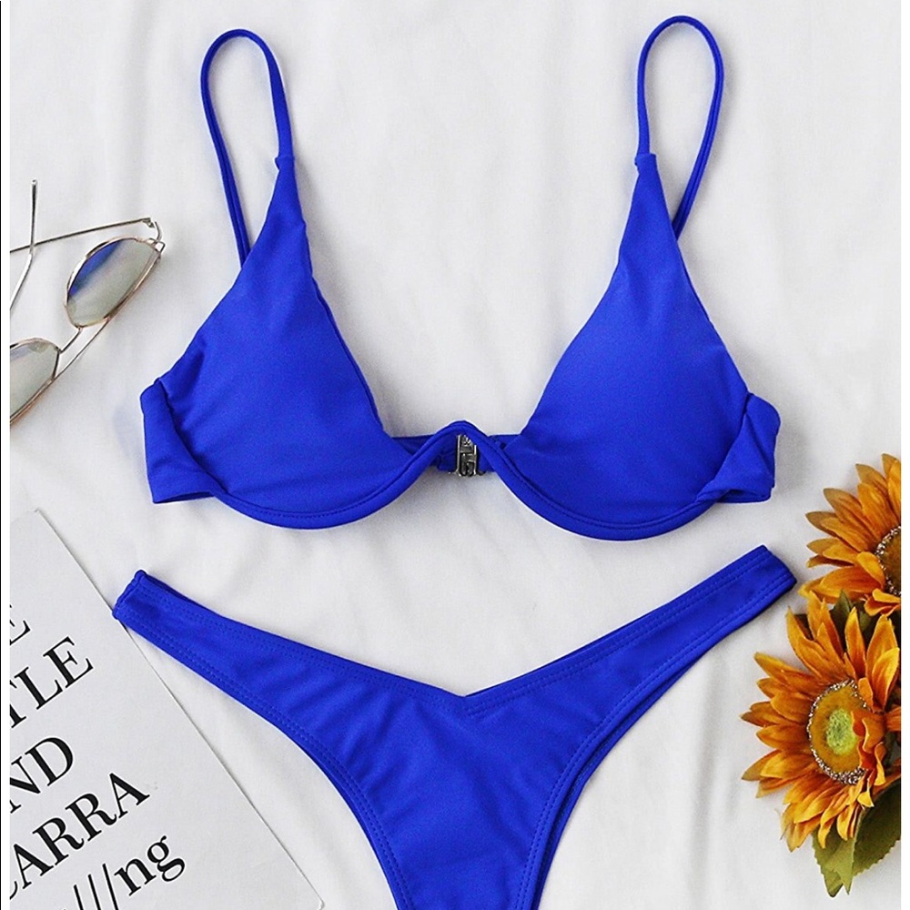 Bikini top in blue